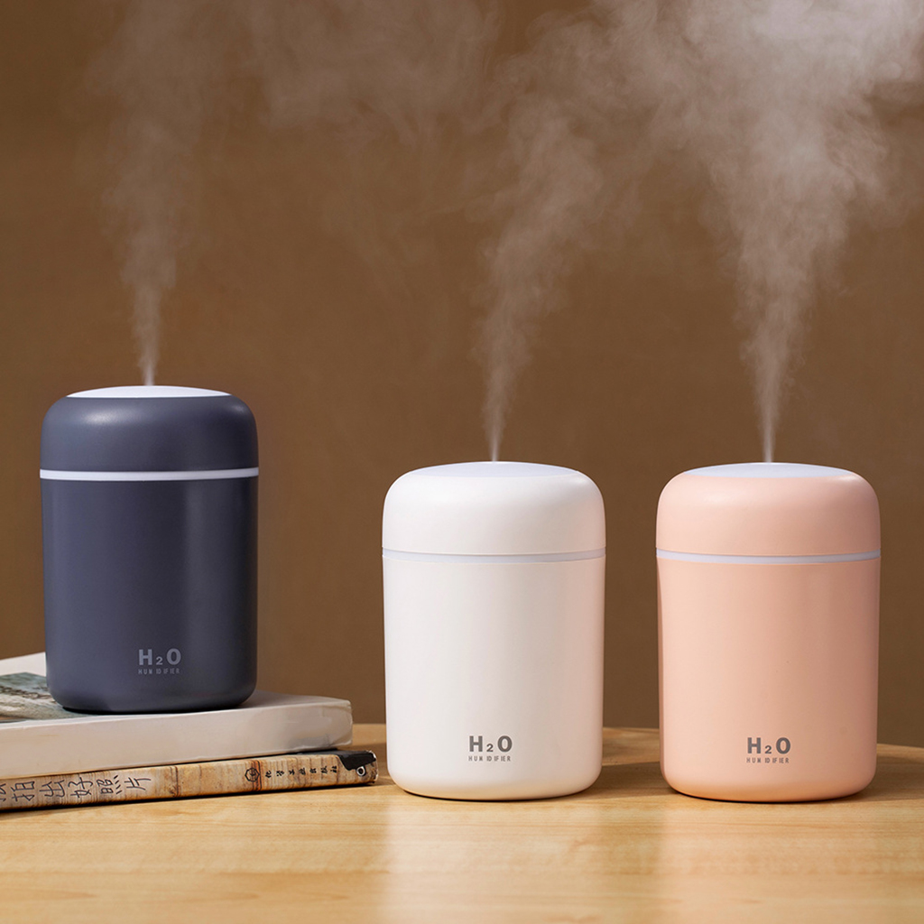 Mini USB Air Humidifier & Aroma Oil Diffuser, 300ml