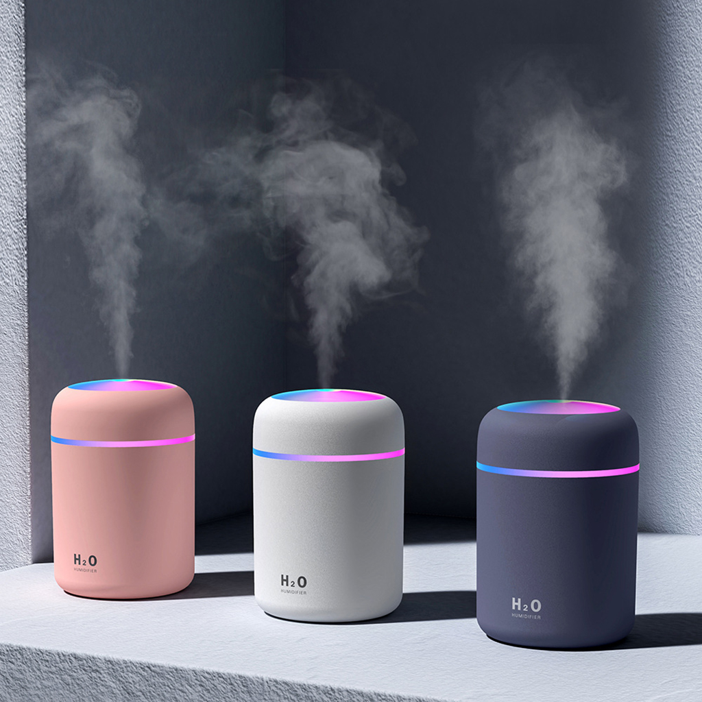 Mini USB Air Humidifier & Aroma Oil Diffuser, 300ml